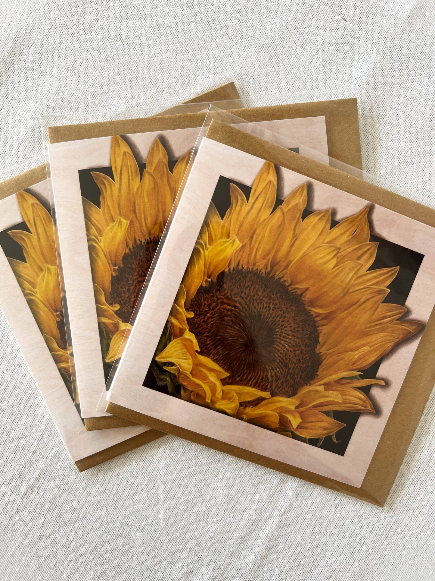 Greeting Card - "Zenith" Sunflower by Jenna Chartrand - Blue Tree Gallery