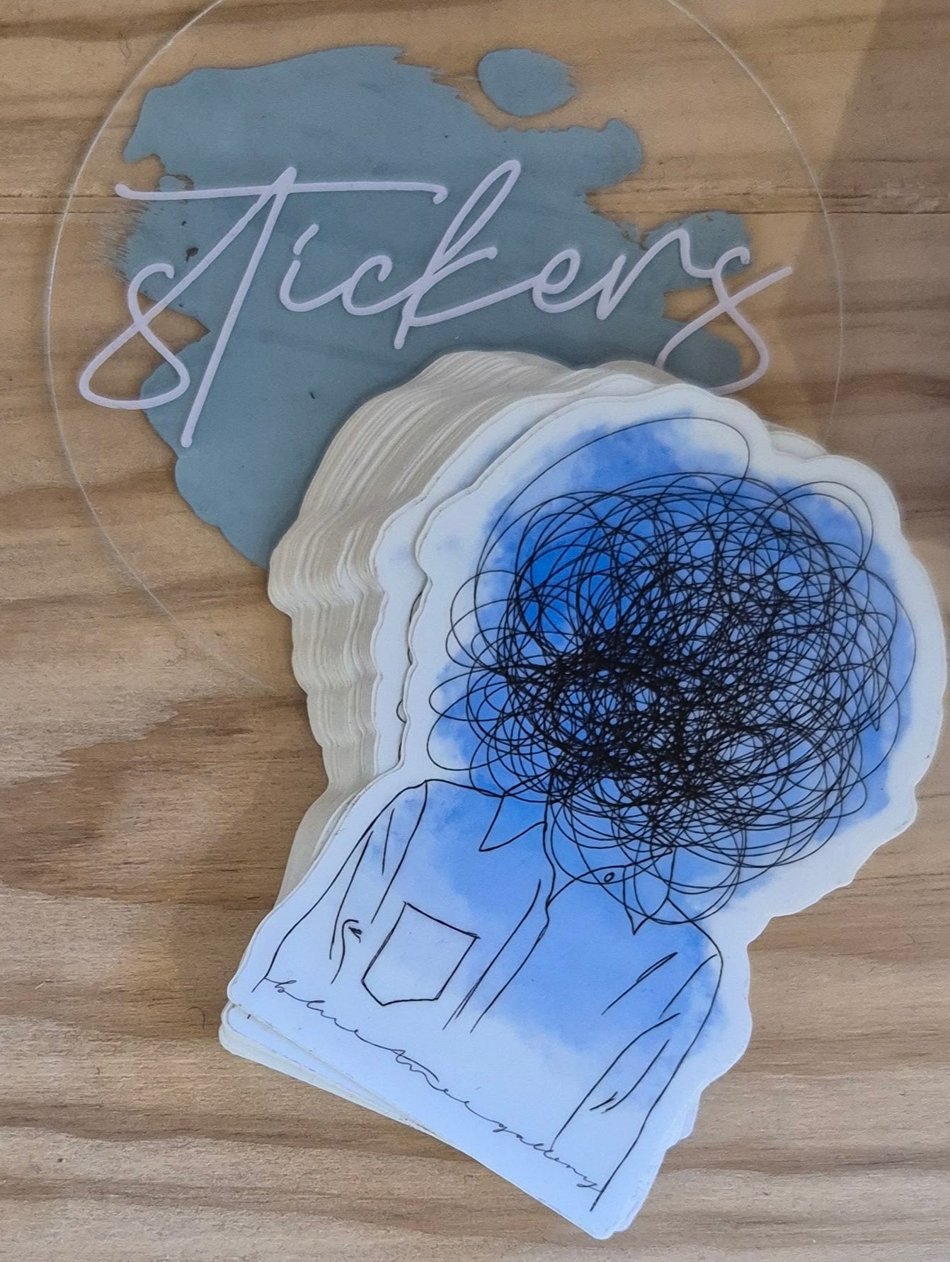 Sticker - Anxious Mind - Blue Tree Gallery