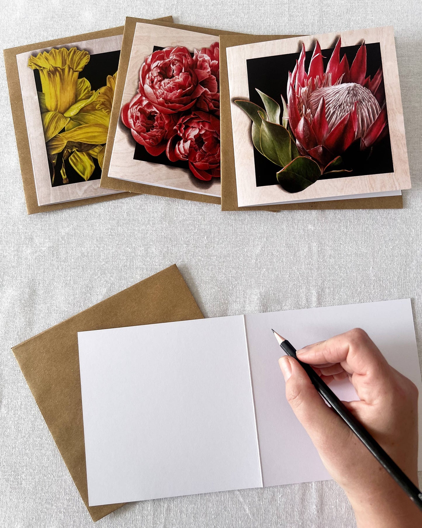 Greeting Card - "Ephemeral" Rose Wallflower by Jenna Chartrand - Blue Tree Gallery