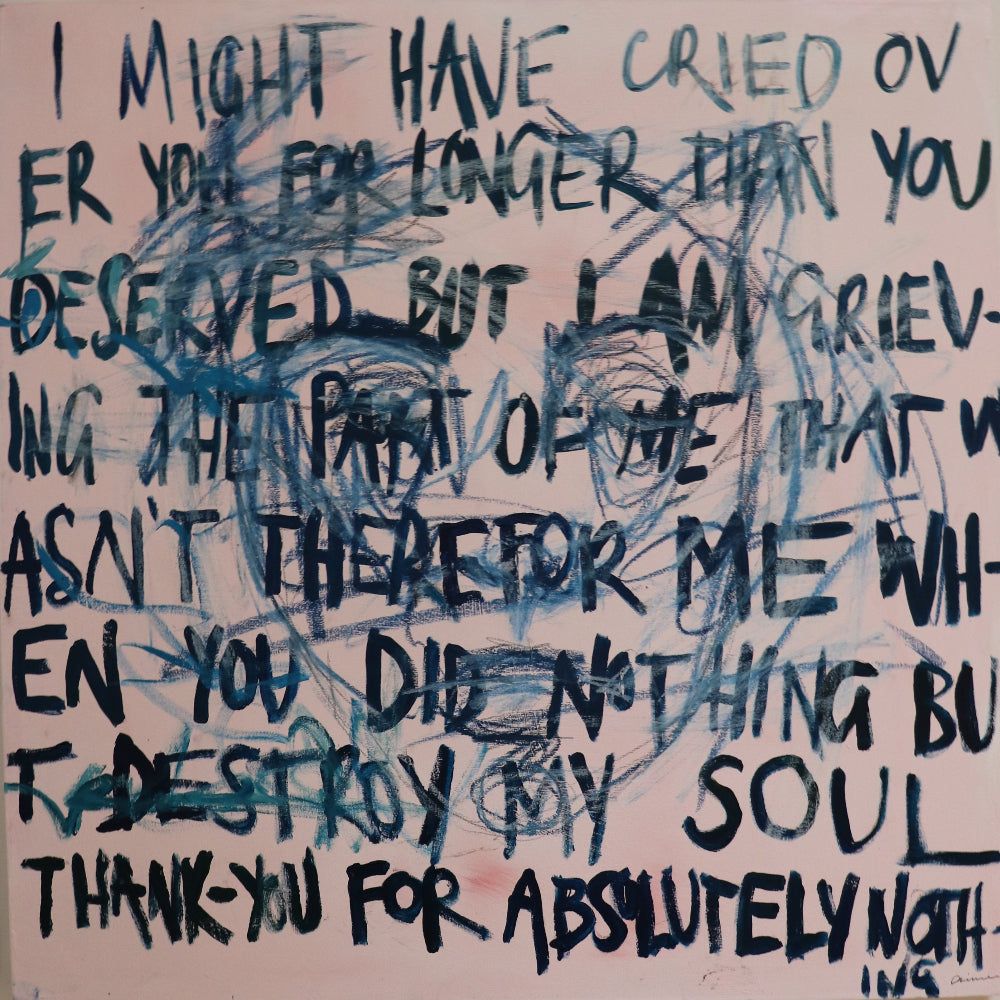 "I needed myself most", 2025, Acrylic and oil pastel on canvas - Artwork