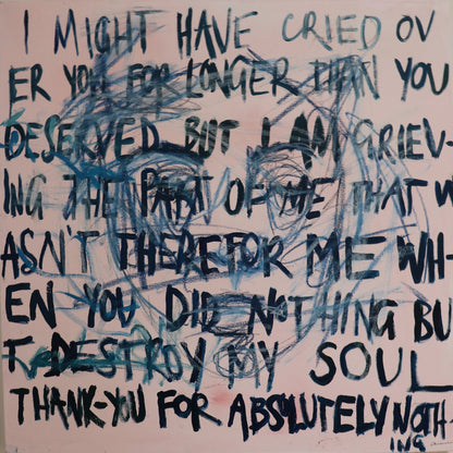 "I needed myself most", 2025, Acrylic and oil pastel on canvas - Artwork