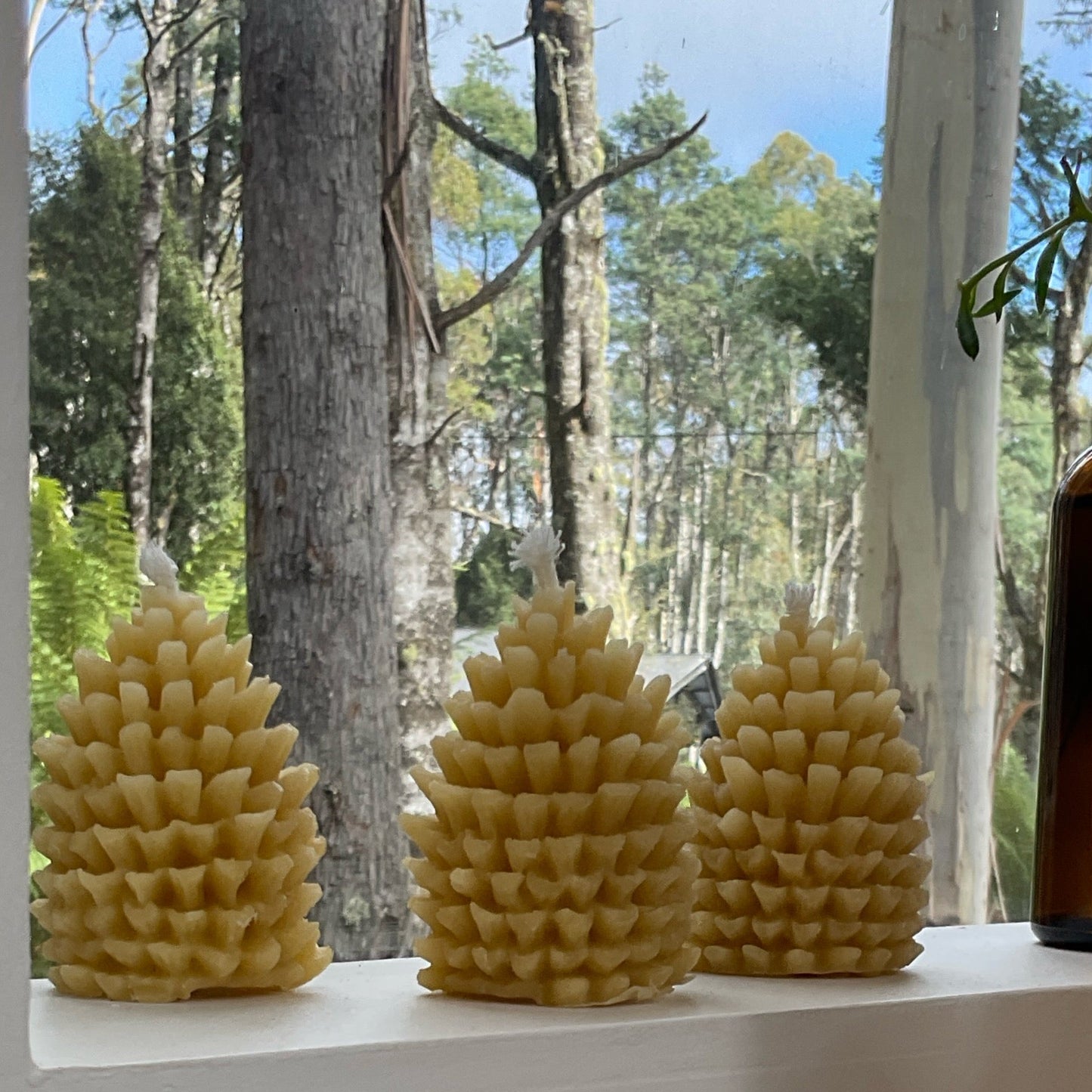 Beeswax Pine Cone Candle