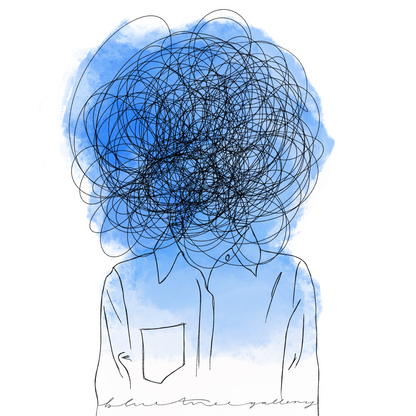 Sticker - Anxious Mind - Blue Tree Gallery