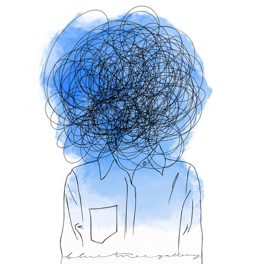 Sticker - Anxious Mind - Blue Tree Gallery