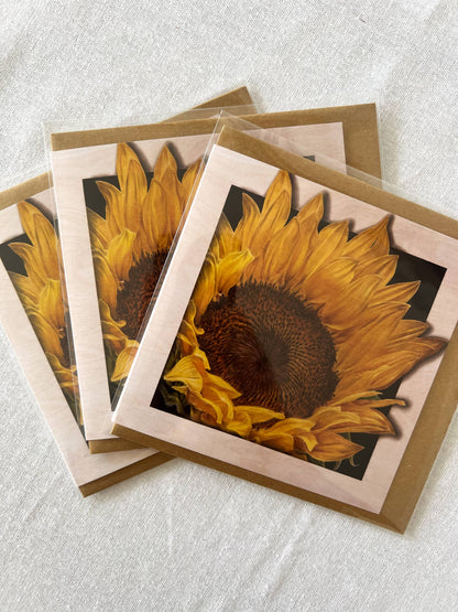Greeting Card - "Zenith" Sunflower by Jenna Chartrand