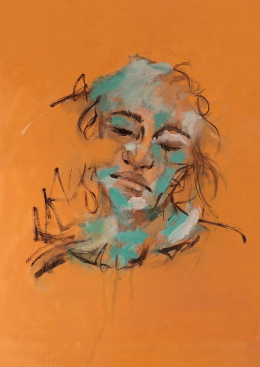 "It's all Peachy", 2025, Oil on canvas - PRINTS - Blue Tree Gallery