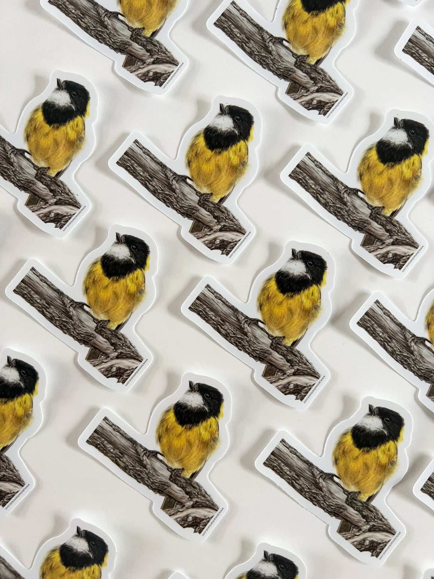 Sticker - "Nothing Gold Can Stay" Golden Whistler by Jenna Chartrand - Blue Tree Gallery