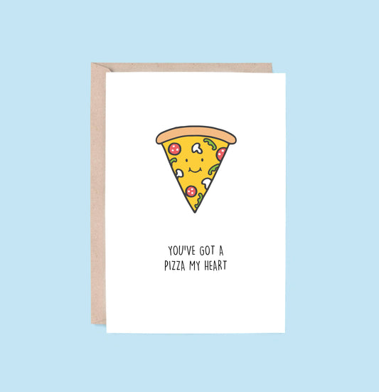 LOVE & CARE | Pizza My Heart Greeting Card - Blue Tree Gallery