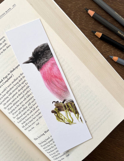 Bookmark - Pink Robin "Cerise" by Jenna Chartrand