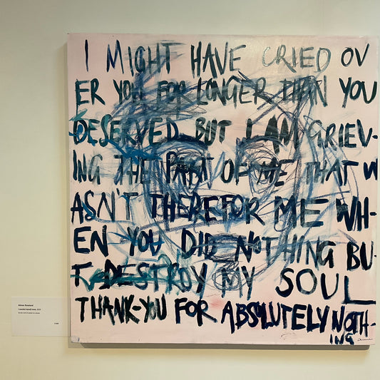 "I needed myself most", 2025, Acrylic and oil pastel on canvas - Artwork - Blue Tree Gallery