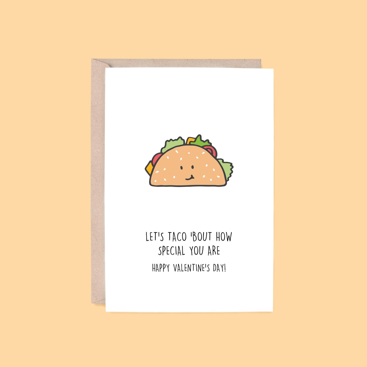 Valentine's Day Card: Let's Taco 'Bout | Taco - Blue Tree Gallery