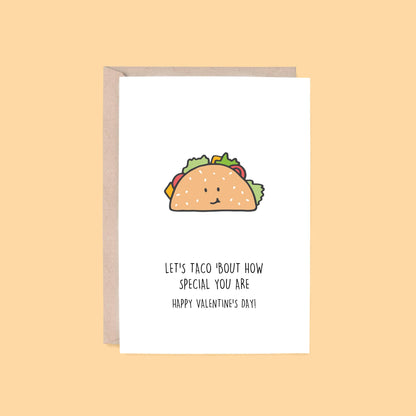 Valentine's Day Card: Let's Taco 'Bout | Taco - Blue Tree Gallery